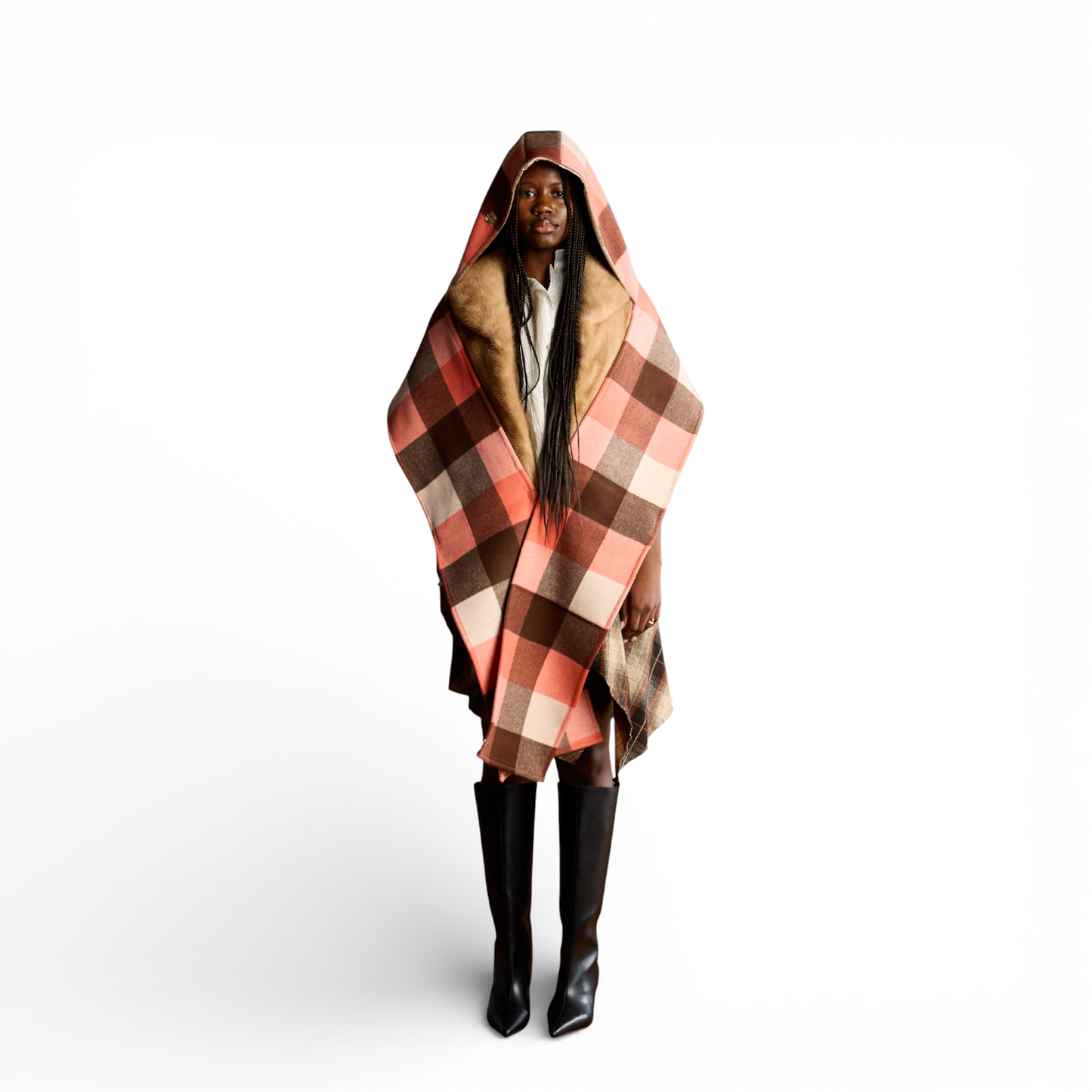 Rei's "Pecan Pink" Hooded Scarf II