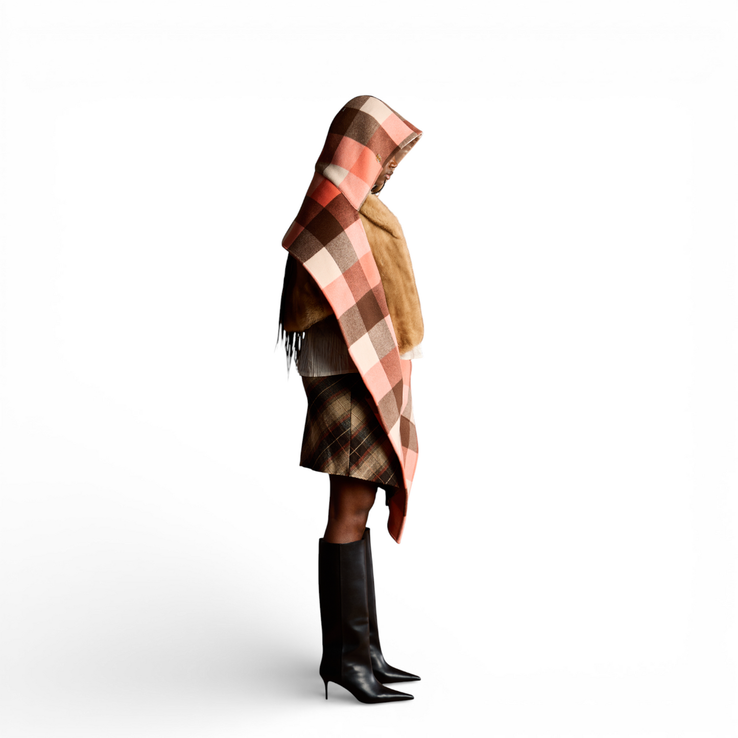Rei's "Pecan Pink" Hooded Scarf II