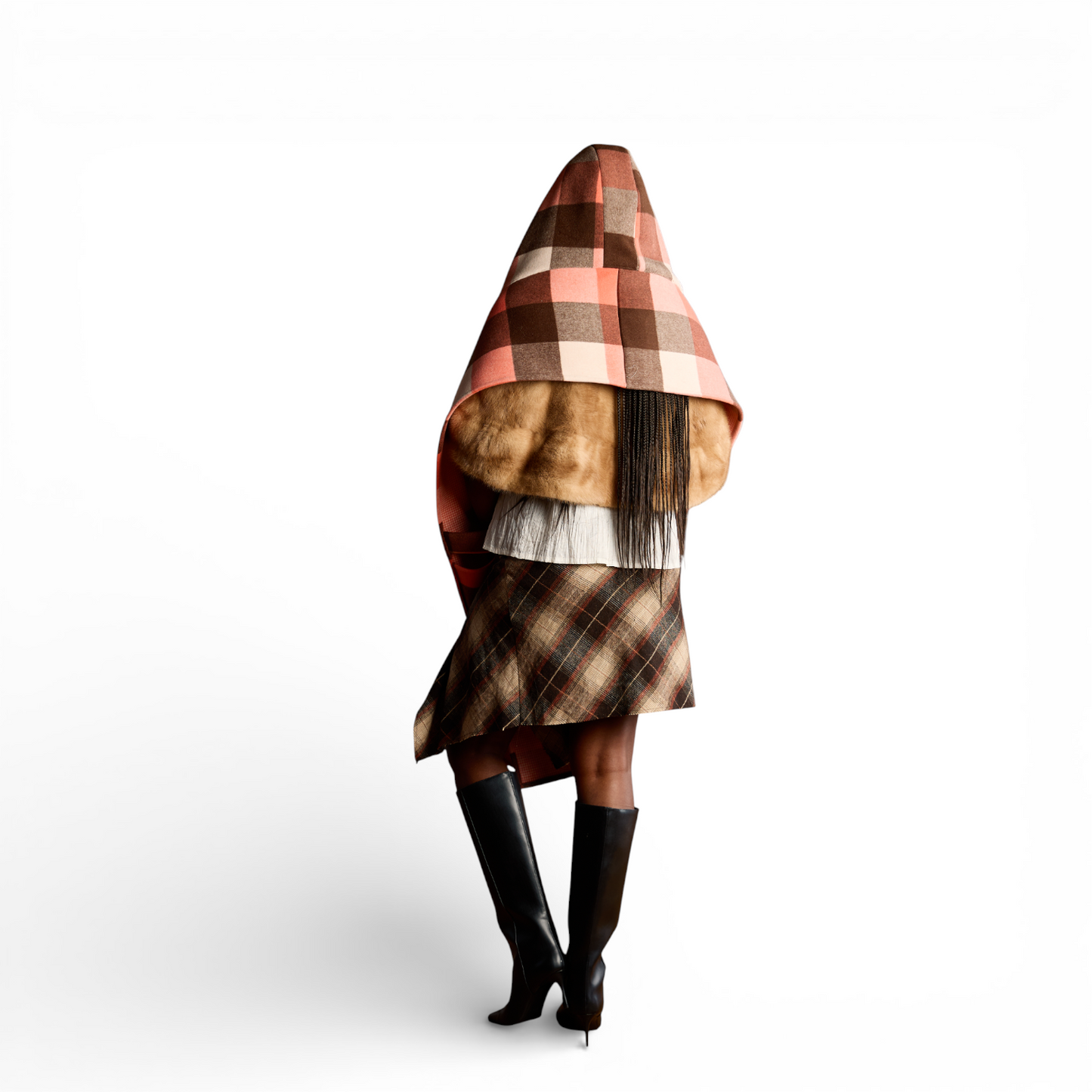 Rei's "Pecan Pink" Hooded Scarf II