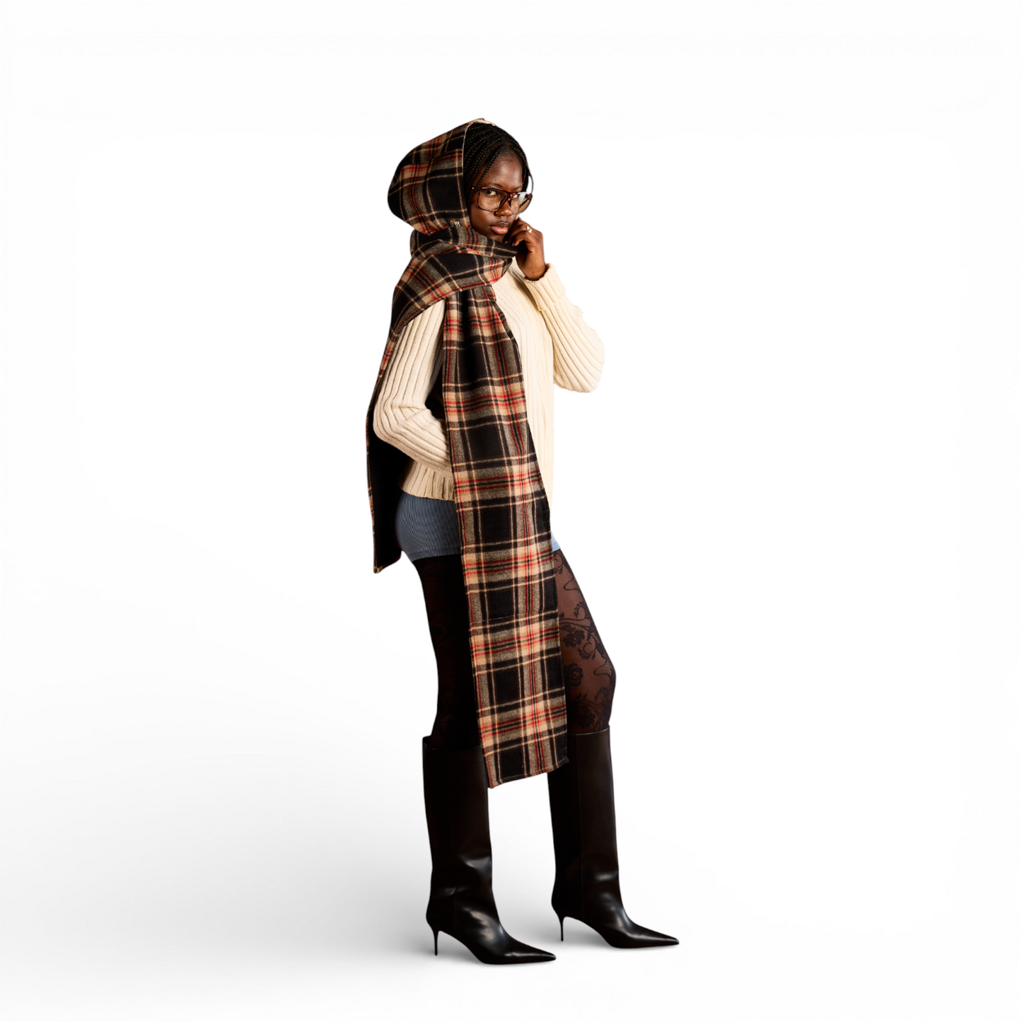 Rei's "Berry Berry" Hooded Scarf II