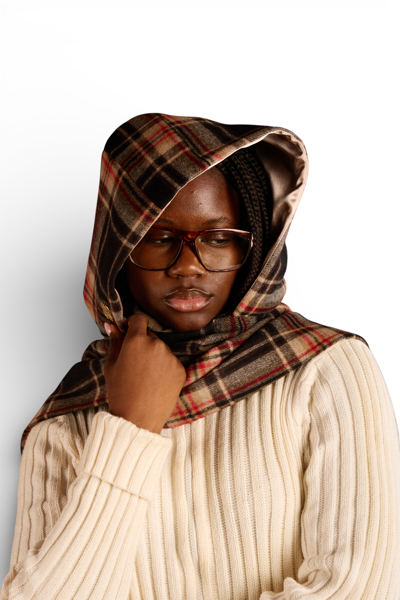 Rei's "Berry Berry" Hooded Scarf II