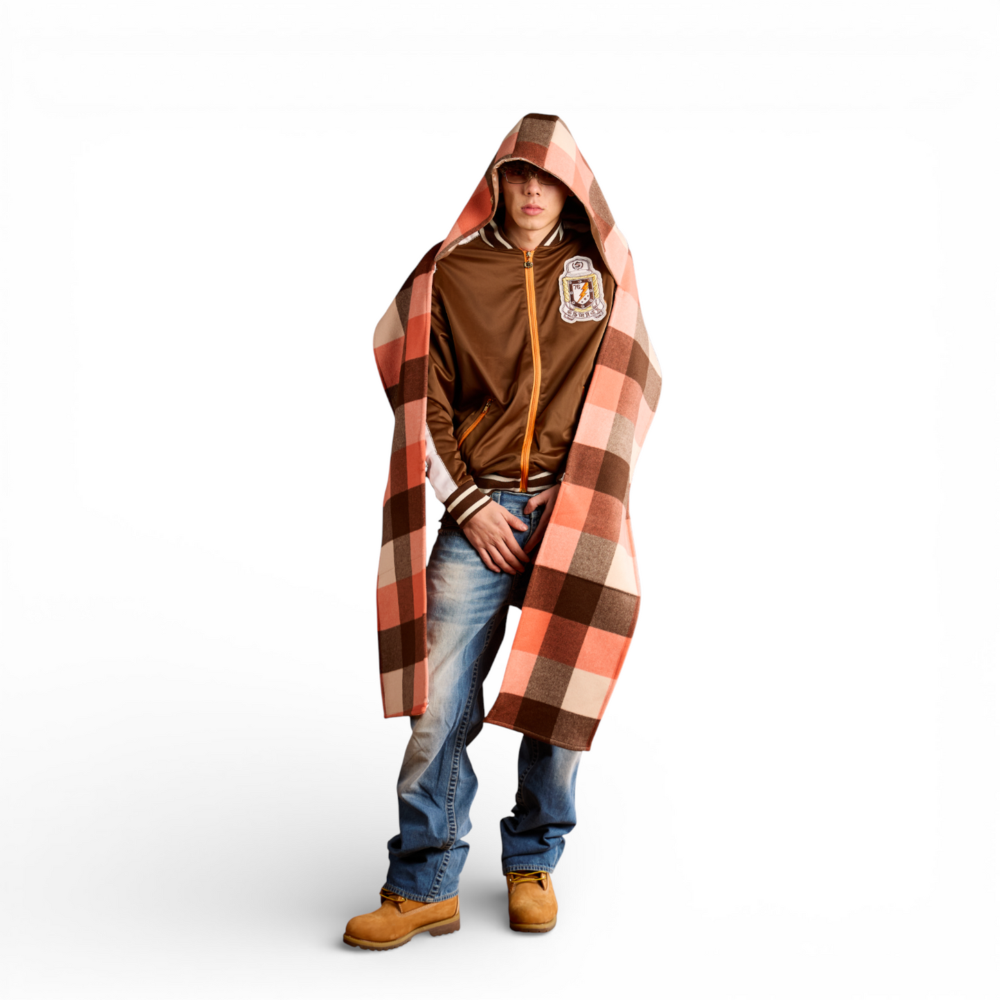 Rei's "Pecan Pink" Hooded Scarf II